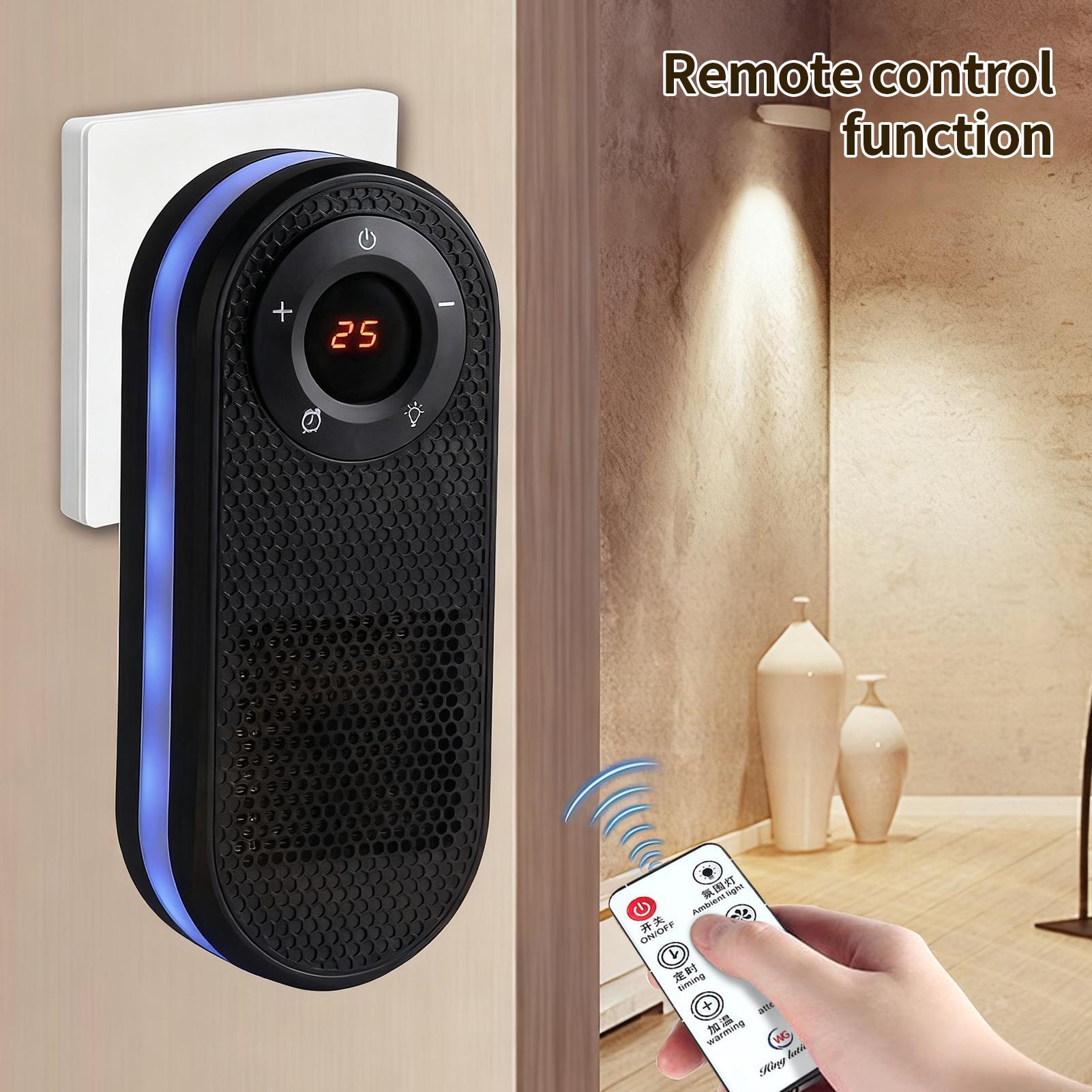 Portable Electric Heater – Remote, LED Display & Timer