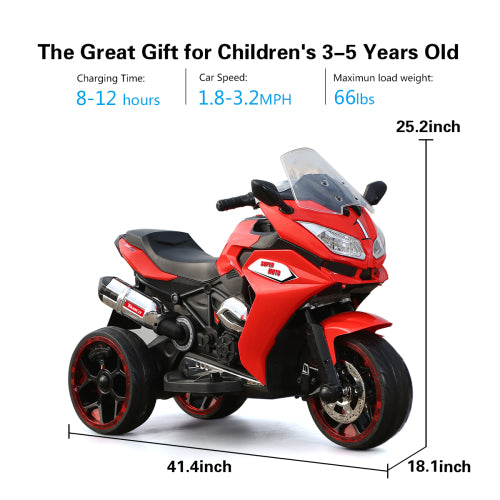12V Kids Electric Motorcycle ,ride On Motorcycle,Three Lighting Wheels Kids Electric Toy