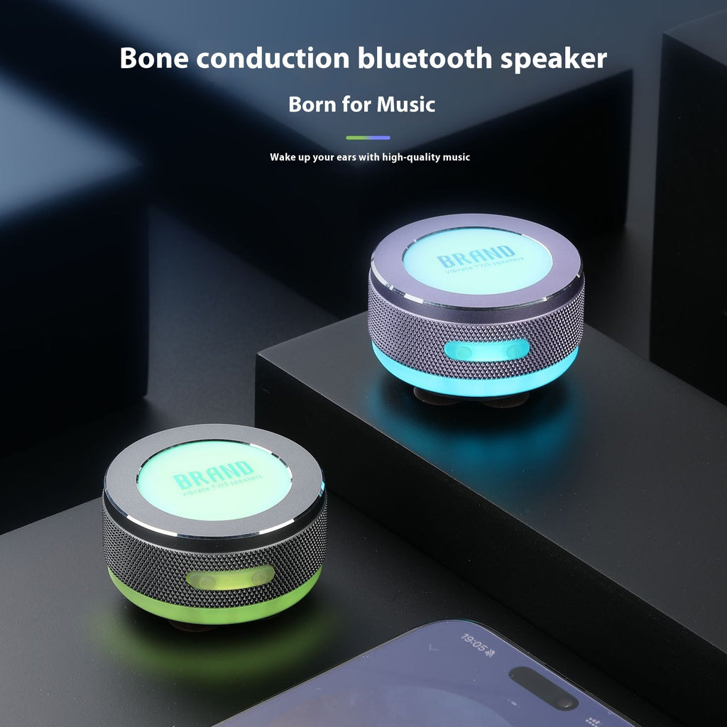 Bone Conduction Bluetooth Vibration Speaker with LED
