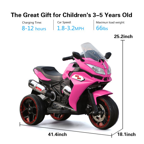 12V Kids Electric Motorcycle ,ride On Motorcycle,Three Lighting Wheels Kids Electric Toy