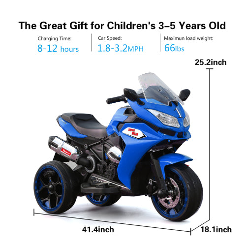 12V Kids Electric Motorcycle ,ride On Motorcycle,Three Lighting Wheels Kids Electric Toy